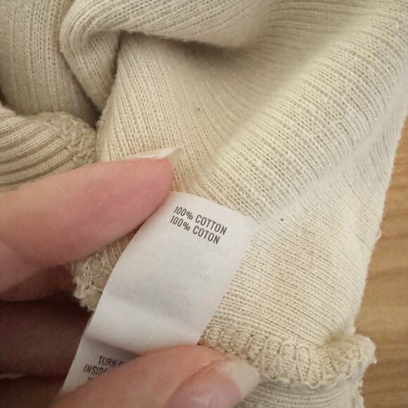 AERIE Love Corded Cropped Crewneck Sweatshirt Tan XXL - Picture 8 of 9